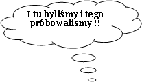 Obja�nienie w chmurce: I tu byli�my i tego pr�bowalismy !!
